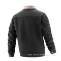 OEM Customized Men's Winter Fleece Lined Denim Jacket